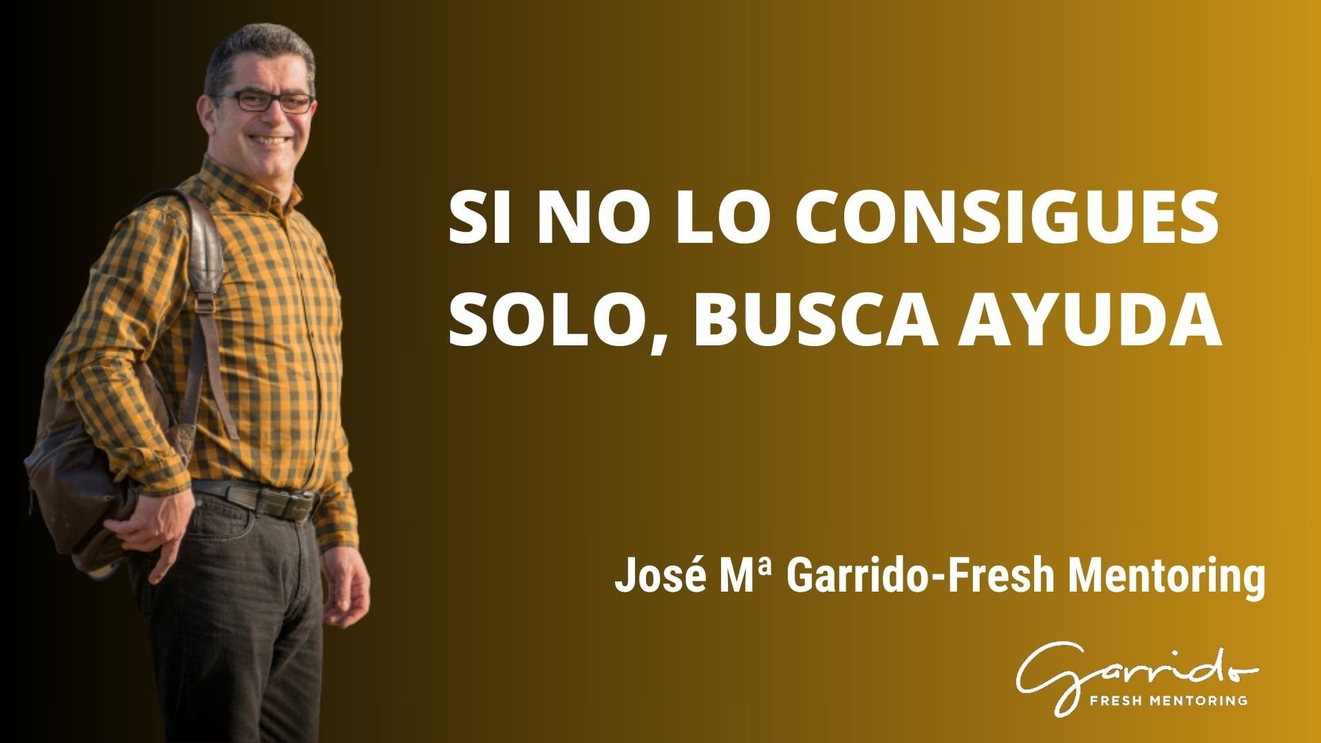Si no lo consigues solo, busca ayuda - Garrido Fresh Mentoring